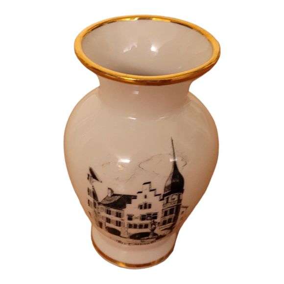 Biel Bienne Switzerland Souvenir Vase Vintage Ottlinger Sevelen - Picture 2 of 5